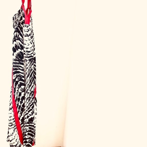 Maxi dress. By Express. Red/White/Black. Sz Sp. - Picture 3 of 9